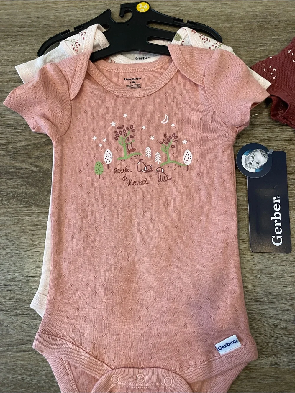Gerber Pink & Rust Short-Sleeve Baby One-Piece Bodysuits - 3 Pack